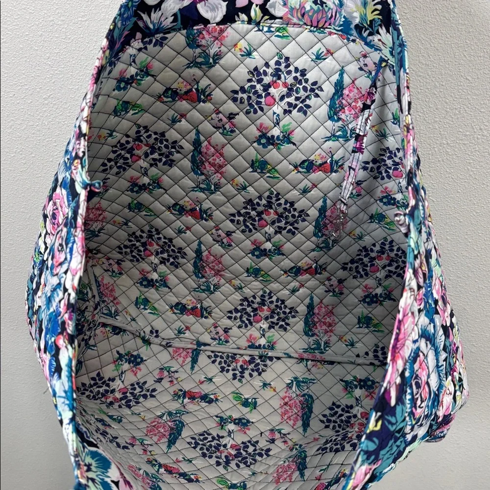 Vera Bradley Signature Cotton Tote in the Garden Grove‎ floral pattern.